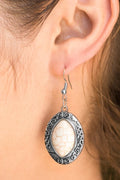 Paparazzi ♥ Desert Harvest - White ♥ Earrings