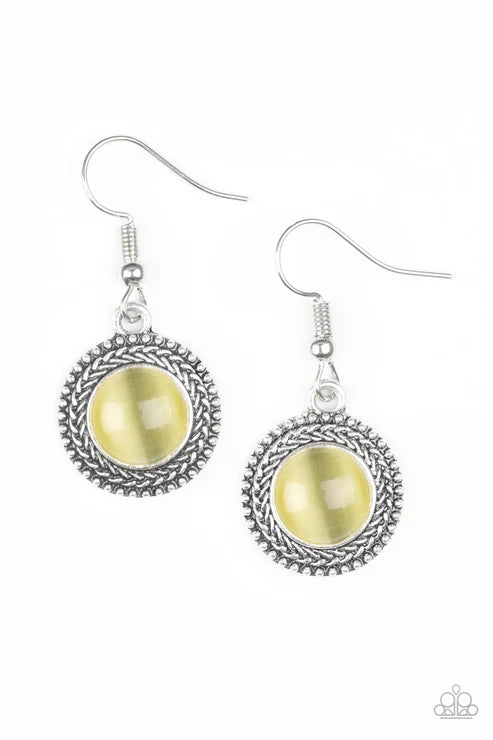 Paparazzi ♥ Time To GLOW Up! - Yellow ♥ Earrings
