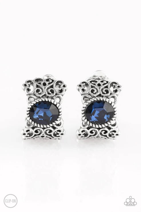 Paparazzi ♥ Glamorously Grand Duchess - Blue ♥ Clip-On