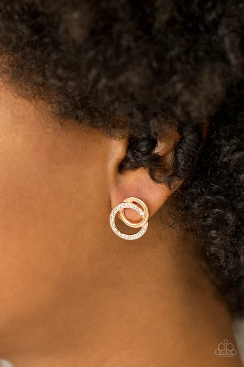 Paparazzi ♥ In Great Measure - Gold ♥ Post Earrings