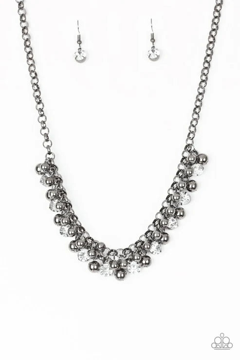 Paparazzi ♥ Wall Street Winner - Black ♥ Necklace