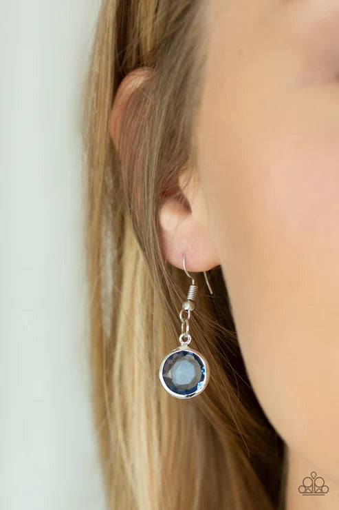 Paparazzi ♥ Glassy Glamorous - Blue ♥ Necklace