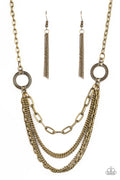 Paparazzi ♥ CHAINS of Command - Brass ♥ Necklace