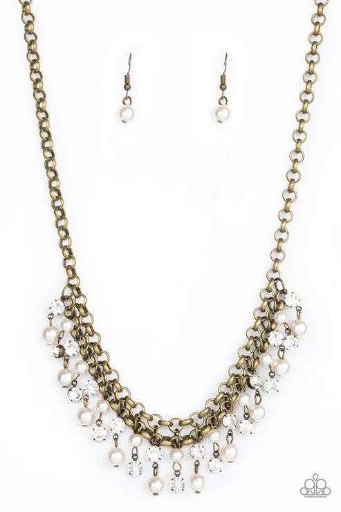 Paparazzi ♥ You May Kiss the Bride - Brass ♥ Necklace