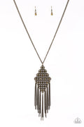 Paparazzi ♥ Web Design - Brass ♥ Necklace