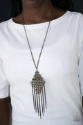 Paparazzi ♥ Web Design - Brass ♥ Necklace