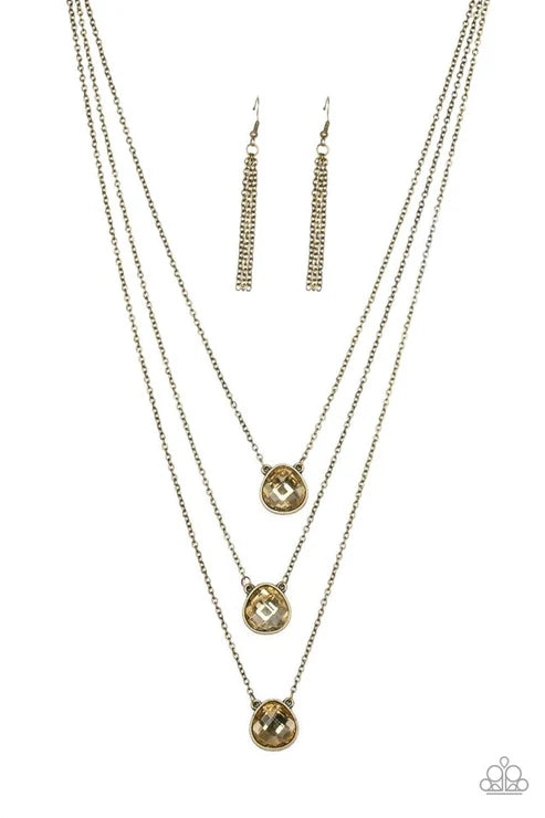Paparazzi ♥ Once In A MILLIONAIRE - Brass ♥ Necklace