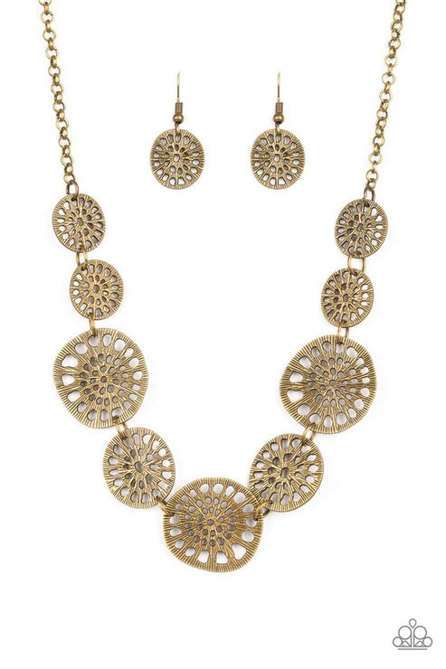 Paparazzi ♥ Your Own Free WHEEL - Brass ♥ Necklace