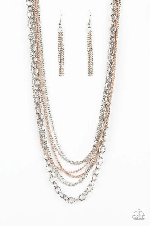 Paparazzi ♥ Intensely Industrial - Brown ♥ Necklace