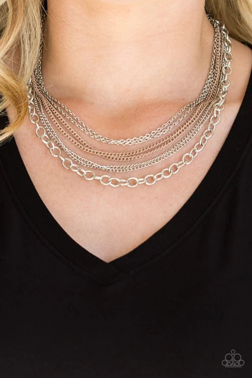 Paparazzi ♥ Intensely Industrial - Brown ♥ Necklace