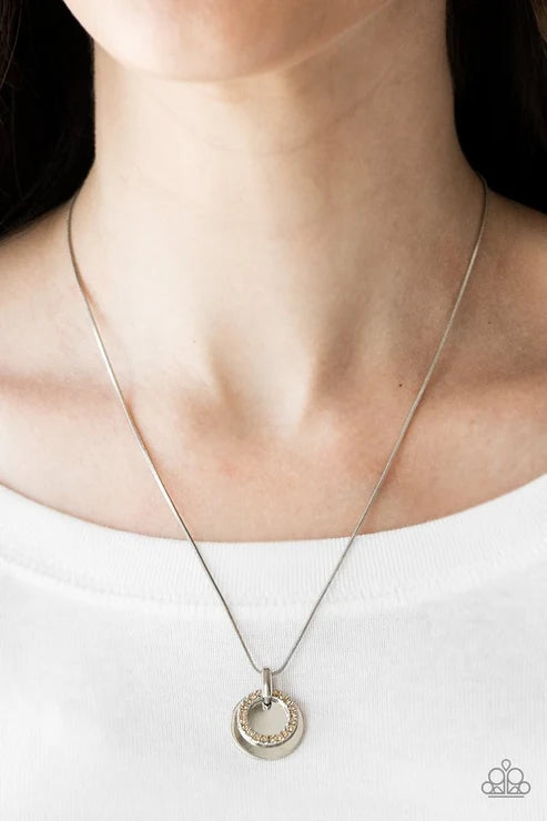 Paparazzi ♥ Front and CENTERED - Brown ♥ Necklace