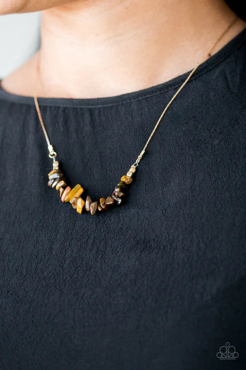 Paparazzi ♥ Back To Nature - Brown ♥ Necklace