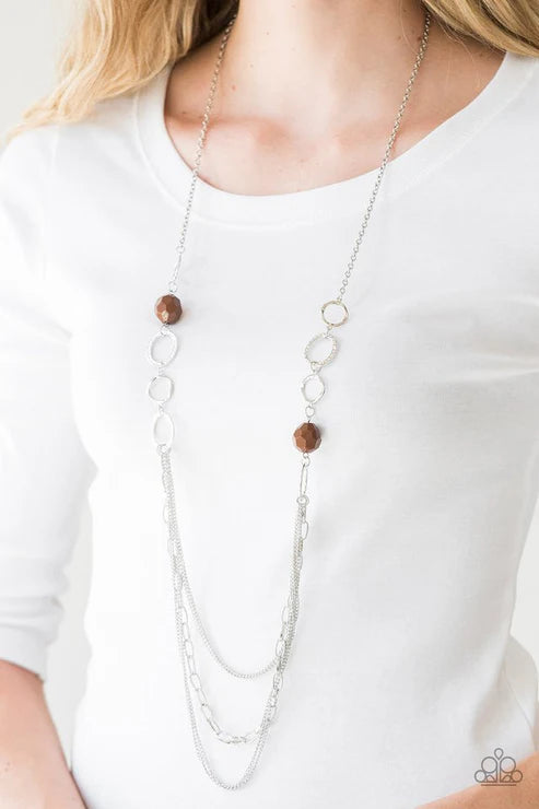 Paparazzi ♥ Margarita Masquerades - Brown ♥ Necklace