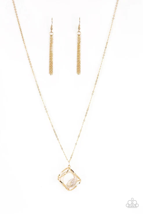 Paparazzi ♥ Pandoras Box - Gold ♥ Necklace