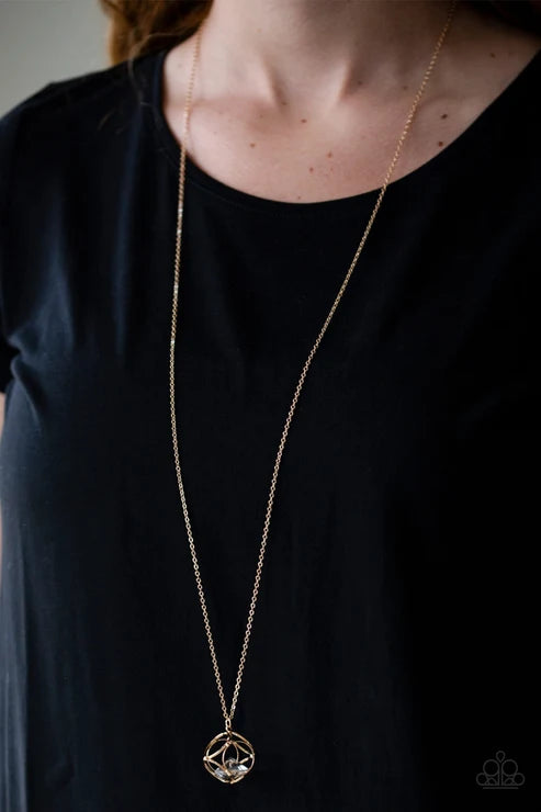 Paparazzi ♥ Pandoras Box - Gold ♥ Necklace