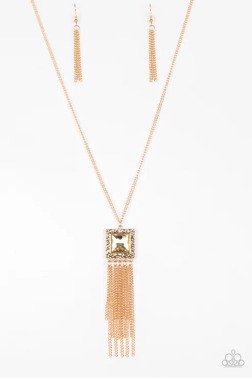 Paparazzi ♥ Shimmer Sensei - Gold ♥ Necklace