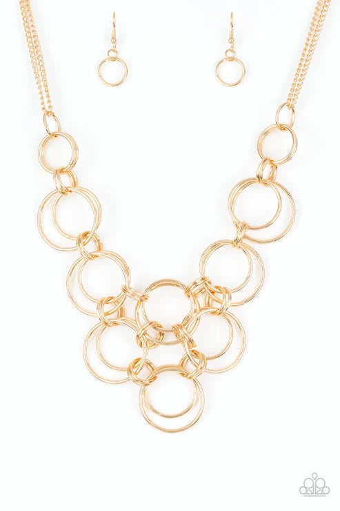 Paparazzi ♥ Ringing Off The Hook - Gold ♥ Necklace