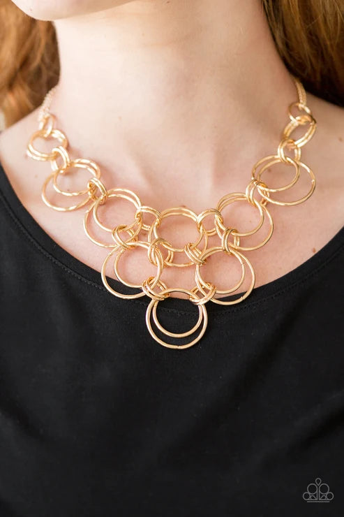 Paparazzi ♥ Ringing Off The Hook - Gold ♥ Necklace