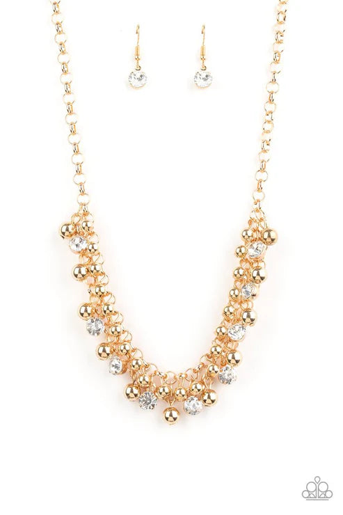 Paparazzi ♥ Wall Street Winner - Gold ♥ Necklace