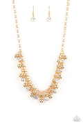 Paparazzi ♥ Wall Street Winner - Gold ♥ Necklace