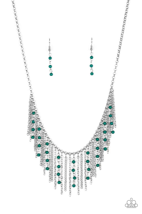 Paparazzi ♥ Harlem Hideaway - Green ♥ Necklace