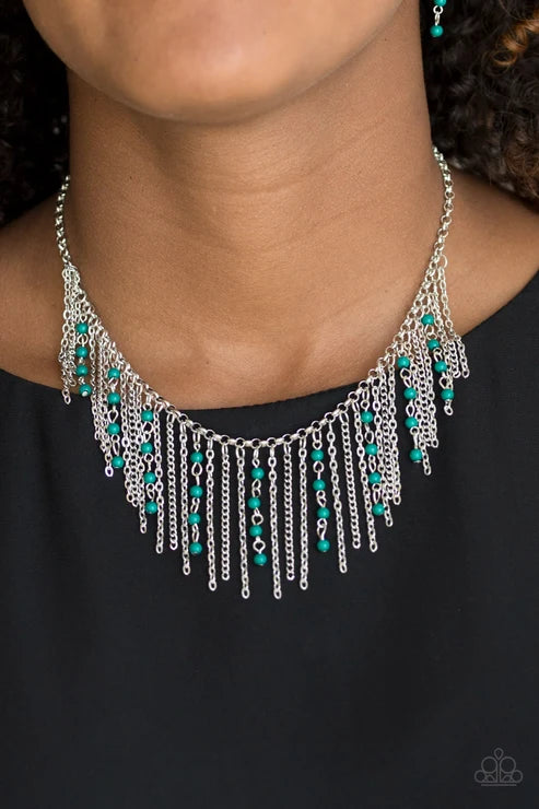 Paparazzi ♥ Harlem Hideaway - Green ♥ Necklace