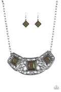 Paparazzi ♥ Feeling Inde-PENDANT - Green ♥ Necklace