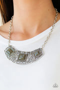 Paparazzi ♥ Feeling Inde-PENDANT - Green ♥ Necklace