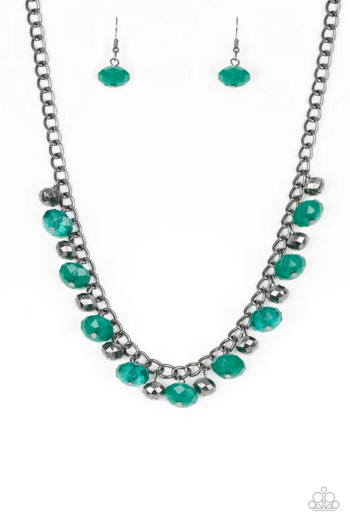 Paparazzi ♥ Runway Rebel - Green ♥ Necklace