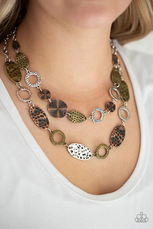 Paparazzi ♥ Trippin On Texture - Multi ♥ Necklace