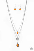 Paparazzi ♥ Tide Drifter - Orange ♥ Necklace