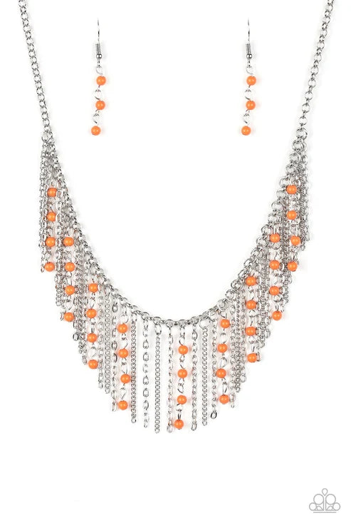 Paparazzi ♥ Harlem Hideaway - Orange ♥ Necklace