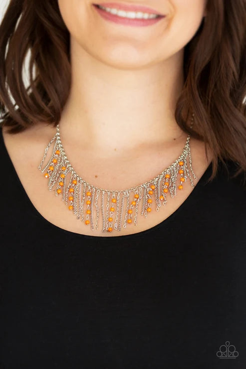 Paparazzi ♥ Harlem Hideaway - Orange ♥ Necklace
