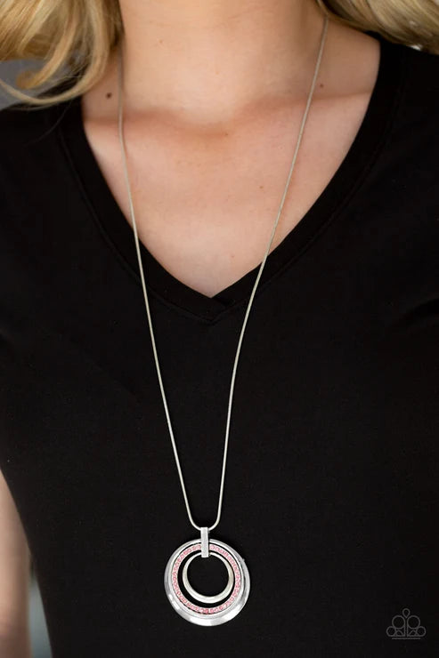 Paparazzi ♥ Gather Around Gorgeous - Pink ♥ Necklace