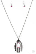 Paparazzi ♥ Stop, TEARDROP, and Roll - Pink ♥ Necklace