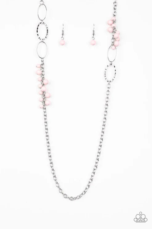 Paparazzi ♥ Flirty Foxtrot - Pink ♥ Necklace