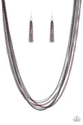 Paparazzi ♥ Colorful Calamity - Purple ♥ Necklace