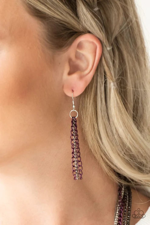 Paparazzi ♥ Colorful Calamity - Purple ♥ Necklace