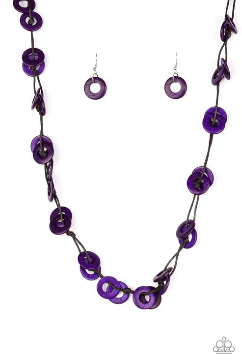 Paparazzi ♥ Waikiki Winds - Purple ♥ Necklace