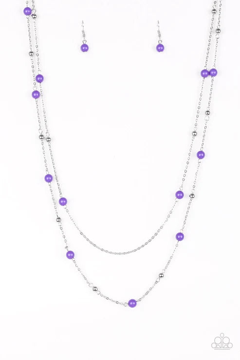Paparazzi ♥ Beach Party Pageant - Purple ♥ Necklace