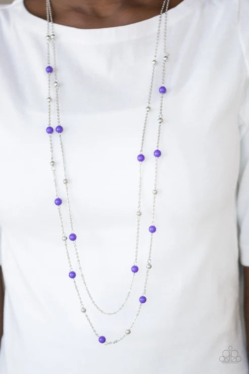 Paparazzi ♥ Beach Party Pageant - Purple ♥ Necklace