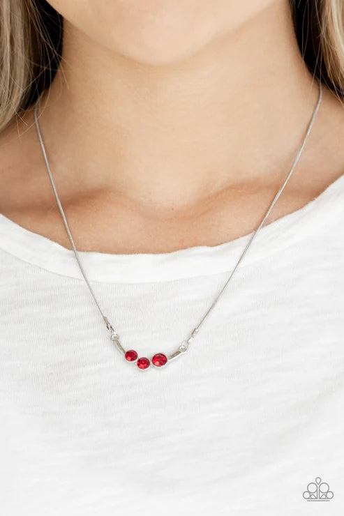 Paparazzi ♥ Sparkling Stargazer - Red ♥ Necklace