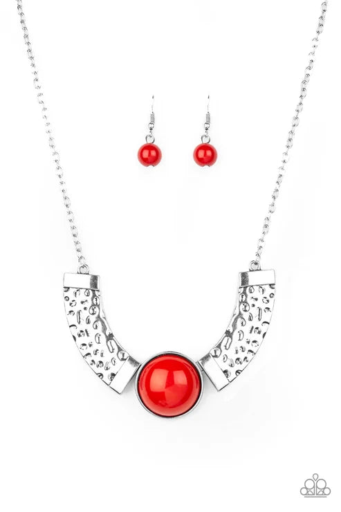 Paparazzi ♥ Egyptian Spell - Red ♥ Necklace