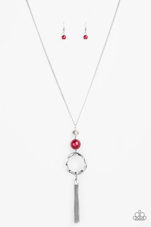 Paparazzi ♥ Bold Balancing Act - Red ♥ Necklace