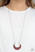 Paparazzi ♥ Count To ZEN - Red ♥ Necklace