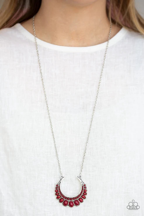 Paparazzi ♥ Count To ZEN - Red ♥ Necklace