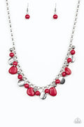 Paparazzi ♥ Flirtatiously Florida - Red ♥ Necklace