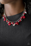 Paparazzi ♥ Flirtatiously Florida - Red ♥ Necklace