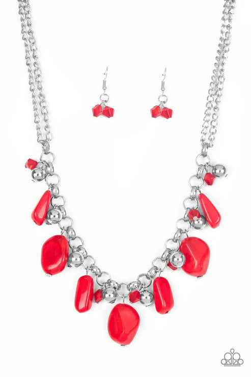 Paparazzi ♥ Grand Canyon Grotto - Red ♥ Necklace