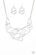 Paparazzi ♥ World Shattering - Silver ♥ Necklace